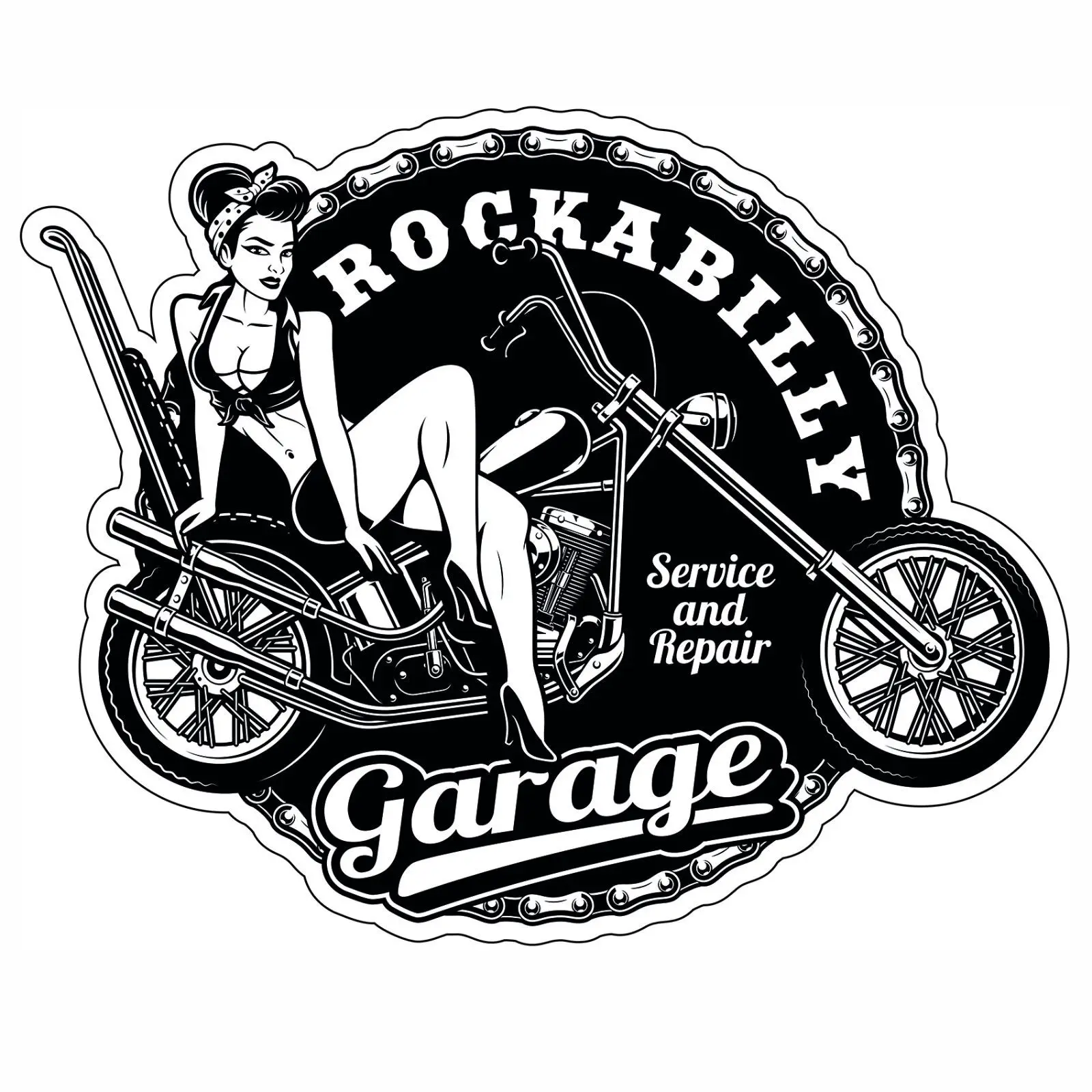 Rockabilly Garažas Senosios Mokyklos Lipdukas Lipdukas Cafe Racer Retro Vintage #23