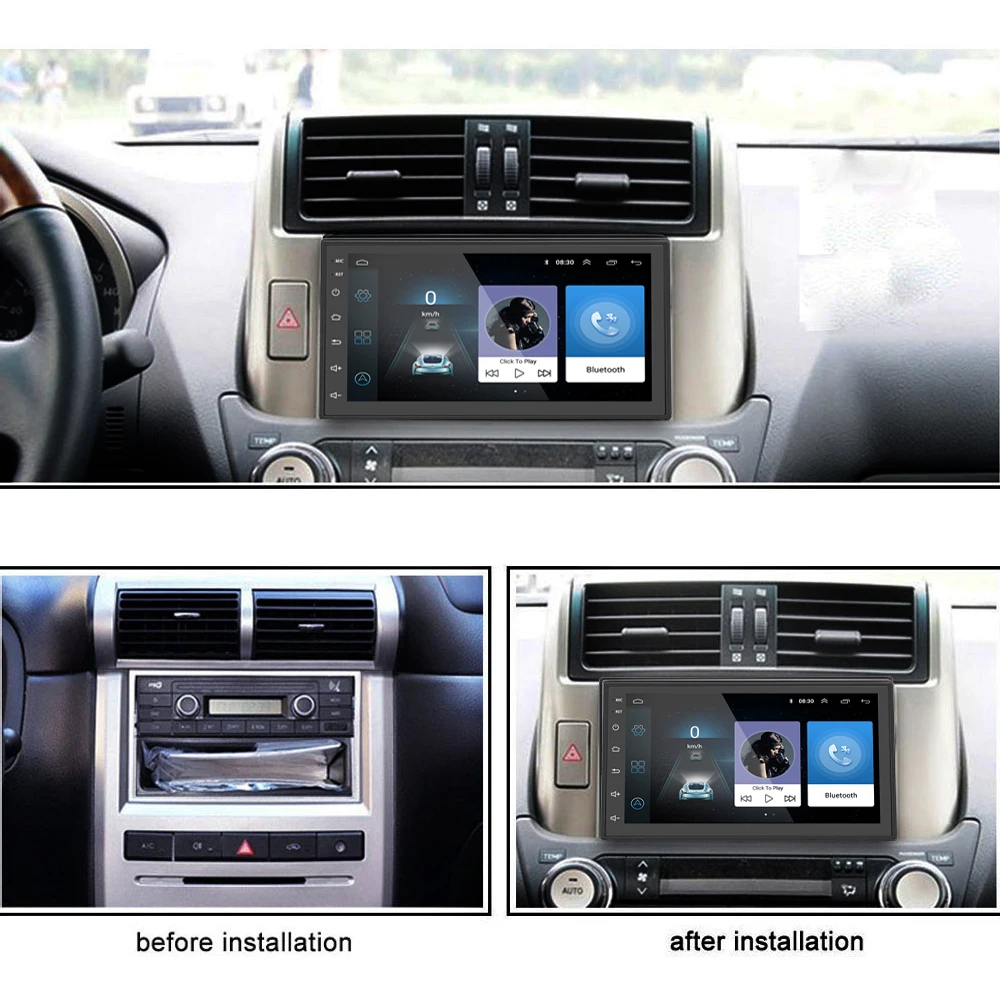 S6 2 Din Car Stereo Android 8.1 Quad Core 7 colių GPS Navigacija, Auto Radijo Veidrodis Nuorodą 