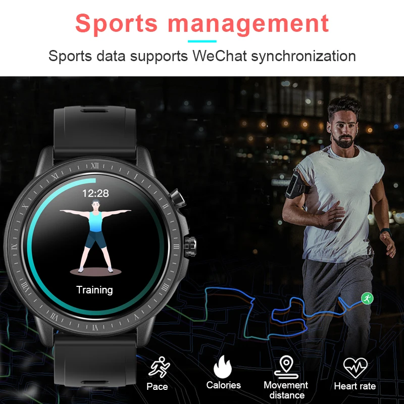 SANLEPUS 2020 NAUJAS Smart Žiūrėti Sporto Širdies ritmo Monitorius Vandeniui Fitneso Apyrankė Vyrams, Moterims Smartwatch 