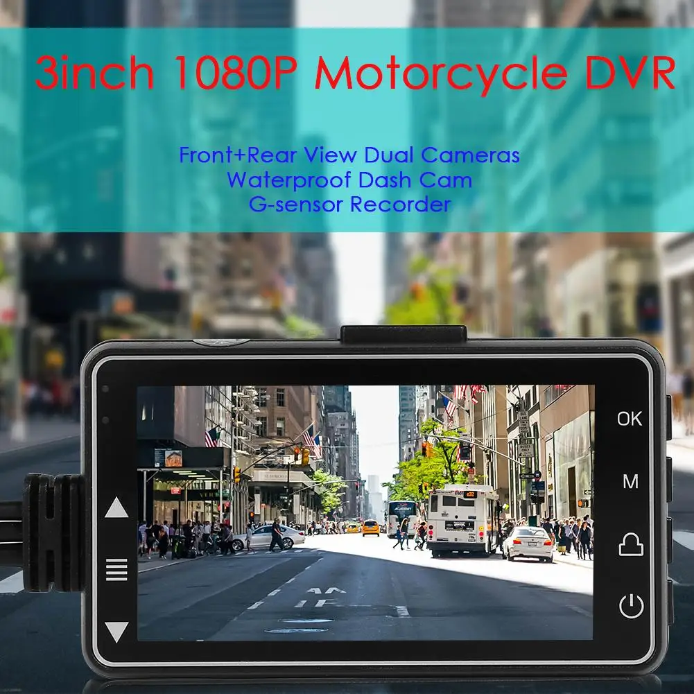 SE300 Motociklo DVR Priekiniai+Galiniai Peržiūrėti Brūkšnys Kamera Motociklo Brūkšnys Cam Vaizdo įrašymo Priekiniai Galinio vaizdo Vandeniui Motociklo Kamerą