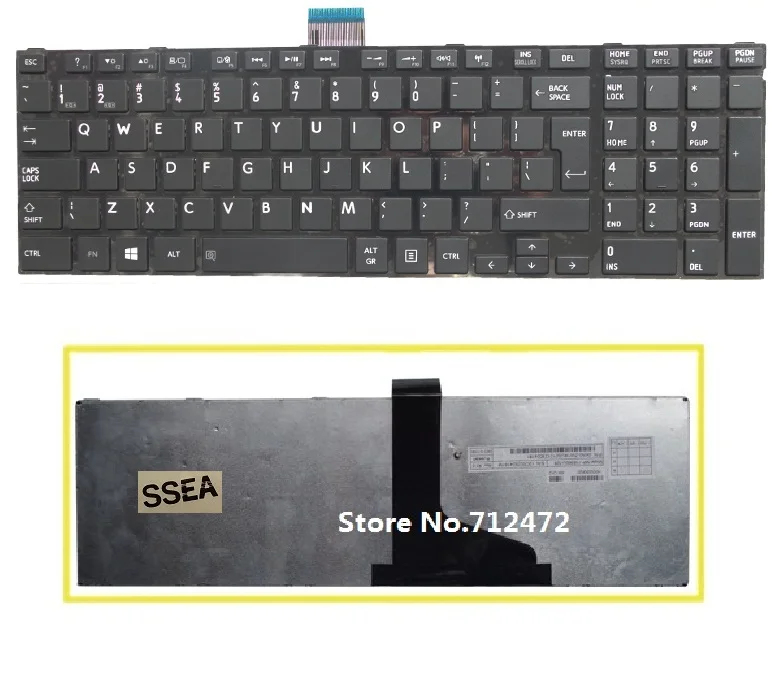 SSEA Naujas UI Klaviatūra anglų kalbos Toshiba Satellite S850 S855 S870 S875 S855D S855-S5378 P850 P850D P855 P855D P870 P870D P875