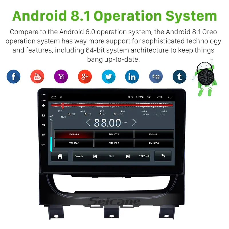 Seicane Automobilio Multimedijos Grotuvas Andriod 8.1 GPS Navigacijos 2DIN HD Autoradio Už 