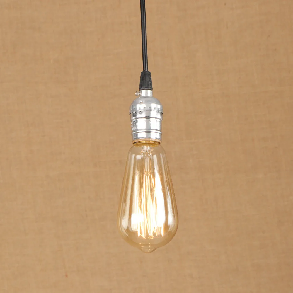 Senovinių geležies nudažyti sidabro pakabukas lempa E27 220V LED kūrybinės 3 stilius kabinti šviesos rungtynių restoranas miegamojo kambarį baras