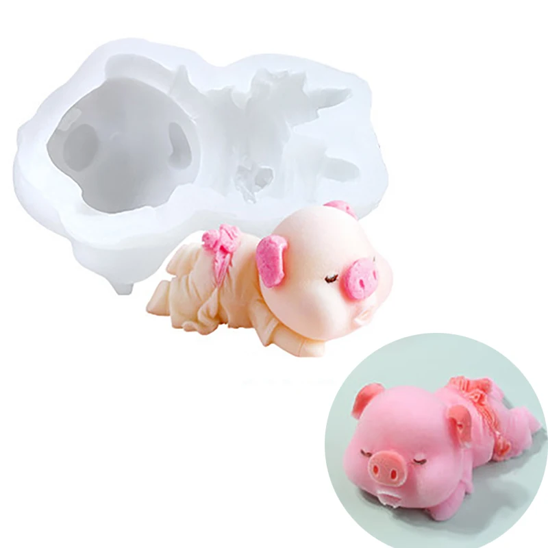 Silikono Formos Kiaulių Gana Mousse Cake 3D Seilėtekis Kiaulių Pelėsių, Ledų, Želė, Pudingas Sprogimo Aušintuvas Minkštas Įrankis Apdailos 4inch