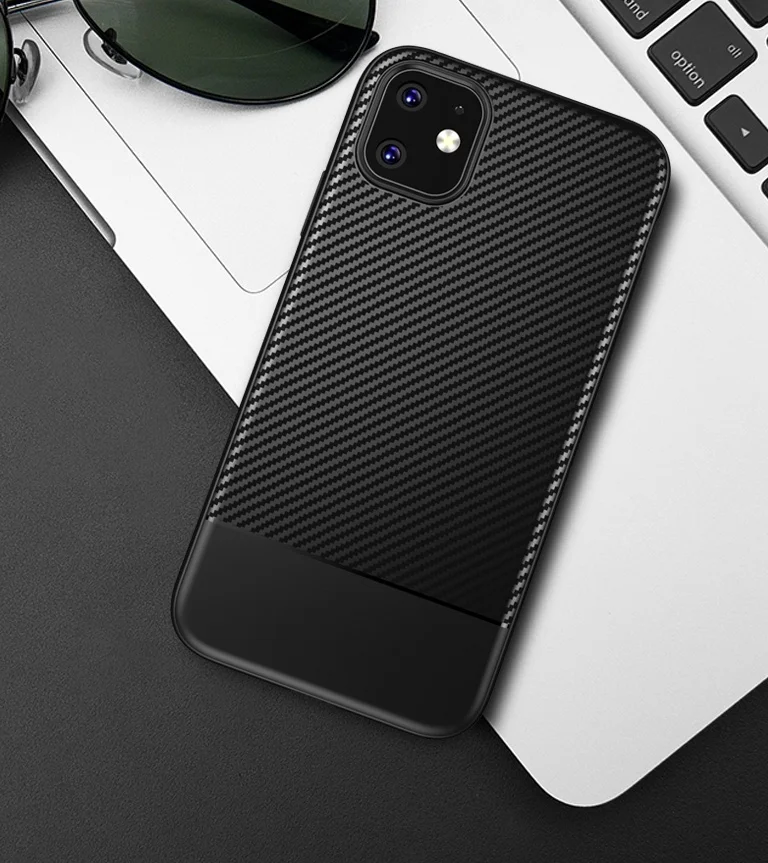 Slim Case for iPhone 11 stiliaus anglies pluošto, Tinka serija nuo caseport