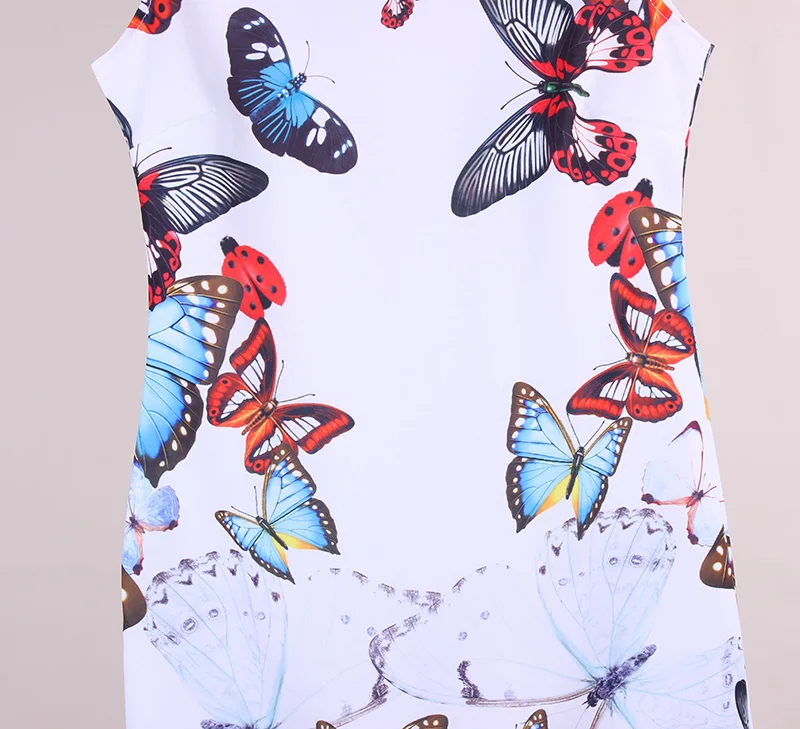 Spalvingas drugelis spausdinti moterų slim vestido 2016 vakarų mados ponios bodycon mini suknelės mergaičių vasaros drabužių nemokamas pristatymas
