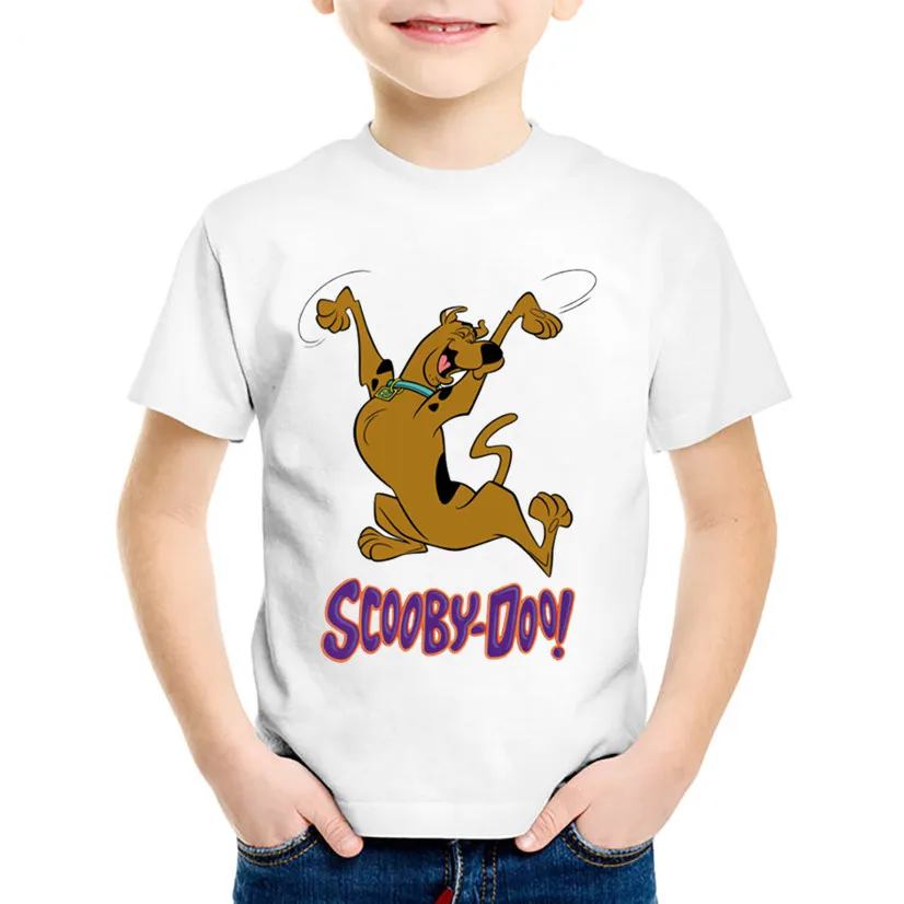 Spausdinti Scooby Doo Ir Shaggy Vaikų Juokingi marškinėliai Vaikams Paslaptis Mašina animacinių filmų marškinėliai mergaitėms marškinėlius Viršūnes Kūdikių Drabužiai 83031