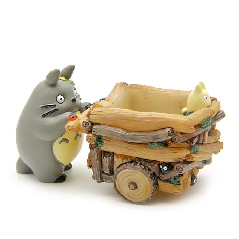 Strongwell Krepšelį Totoro Vazonas Meno Dervos Amatų Žaliųjų Augalų Konteinerių Darbalaukį Puošia Namus Sodo Baldai Animacinių Filmų