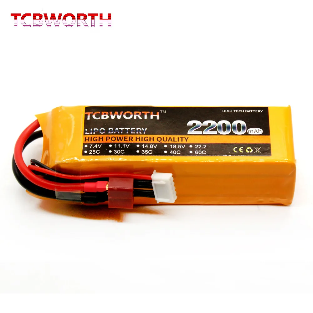 TCBWORTH RC Lipo baterijos 4S 14.8 V 2200 mAh 40c Lėktuvo Valtis Automobilio Baką akku batteria