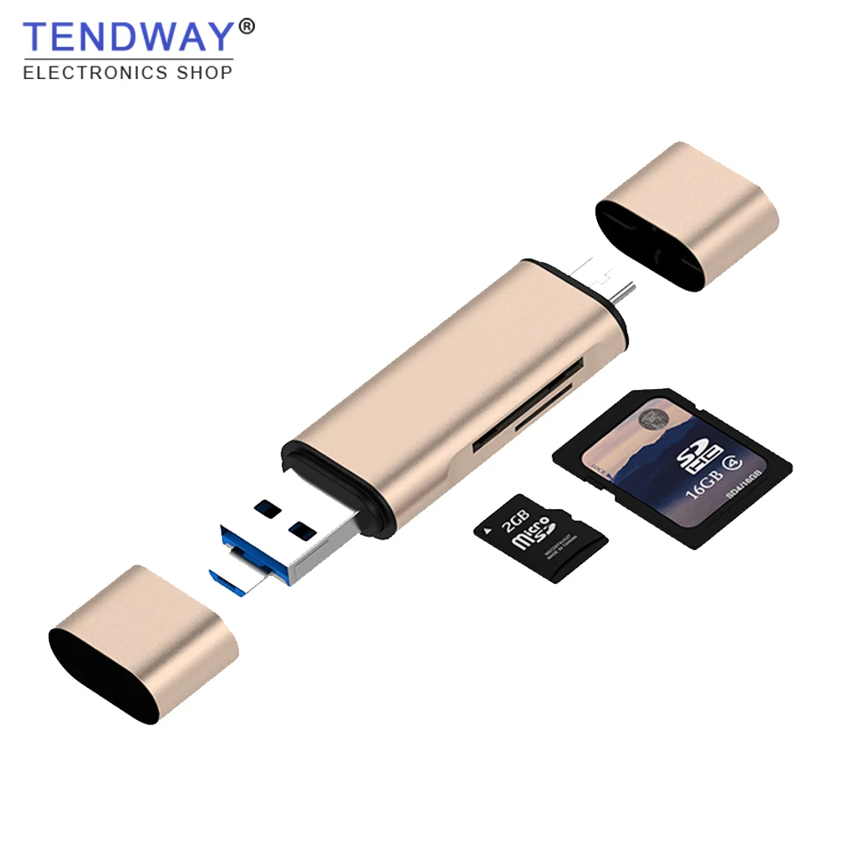 Tendway 5-in-1 C Tipo OTG SD Kortelių Skaitytuvas Su USB Moterų Sąsają ir KOMPIUTERIO USB 3.0 TF Atminties Kortelių Skaitytuvas Adapteriu Kompiuterio