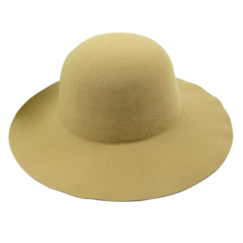 USPOP 2020 Nauja, moterų žiemos skrybėlės vilnos fedoras reguliuojamas unisex vientisos spalvos vilnos kepurės