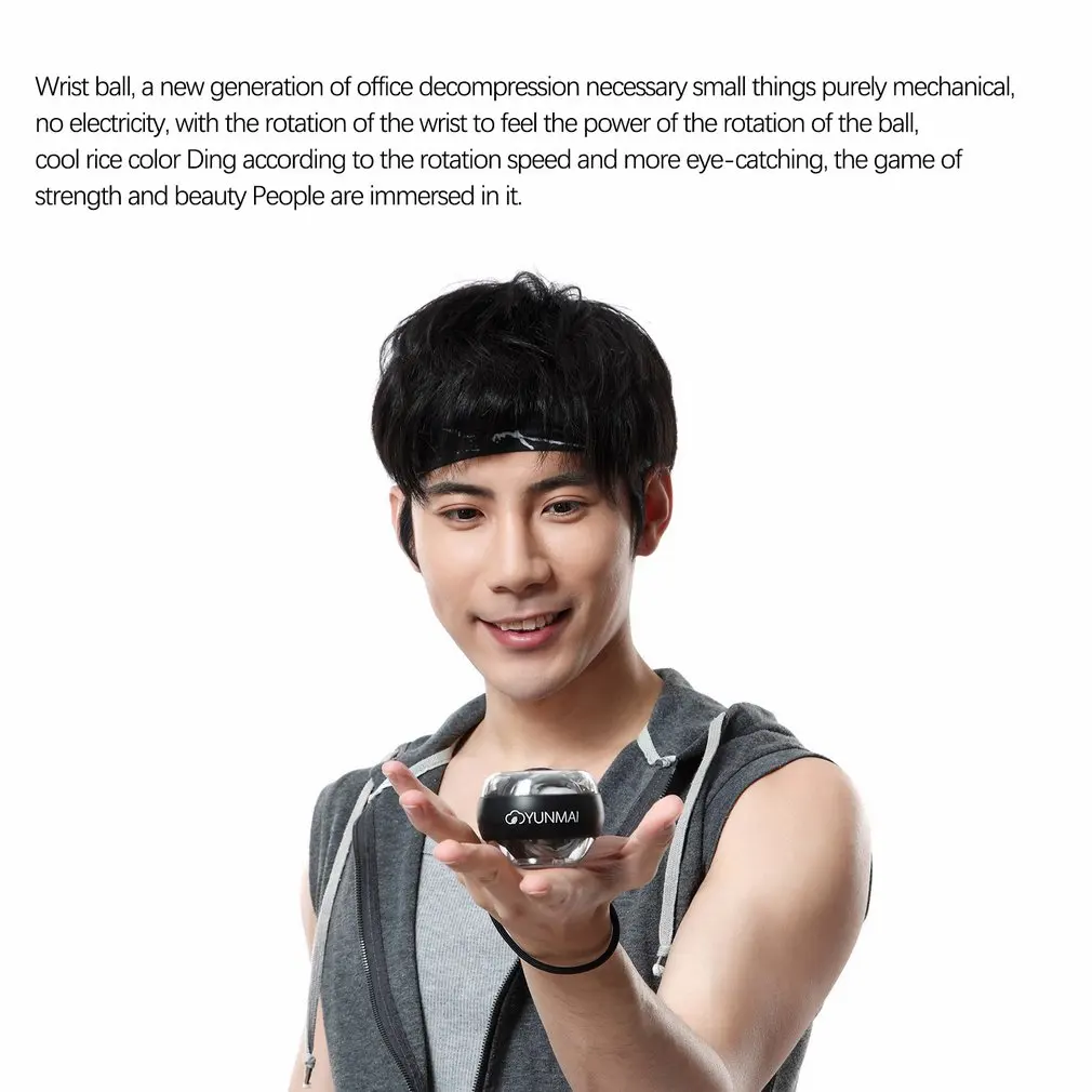 Už Xiaomi mijia yunmai Riešo Treneris LED Gyroball Esminius Suktuko Giroskopiniai Dilbio Exerciser Gyro Ball