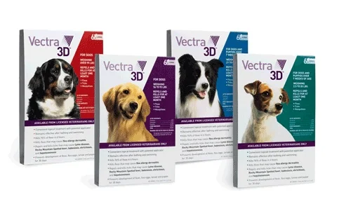 VECTRA 3D VIETOJE-ANT anti-parazitinės pipetės, šunys, katės