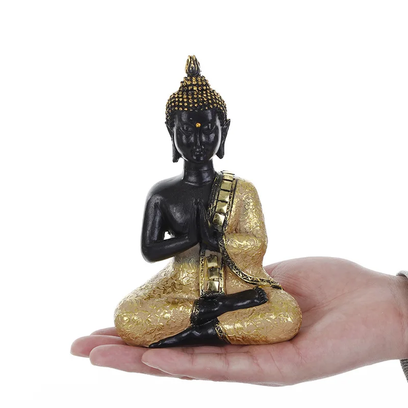 VILEAD 5 Stilius Dervos Tailandas Budos Statula Fengshui Indijos Religijos Budizmas Skulptūra Indų Juoda Budos Figūrėlės Namų Dekoro