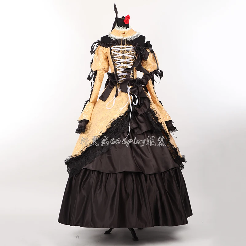 VOCALOID Anime cosplay Kagamine Rin Helovyno cosplay moterų kostiumas rūmai, Gotikos moteriška suknelė nustatyti cosplay kostiumas