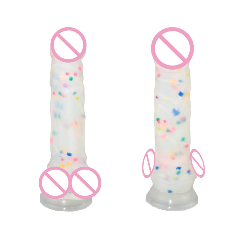Vaivorykštė dalelių želė dildo dirželis ant vibratorių su siurbimo taurės moterų dick realistiškas sekso žaislai moterims lesbiečių masturbacija