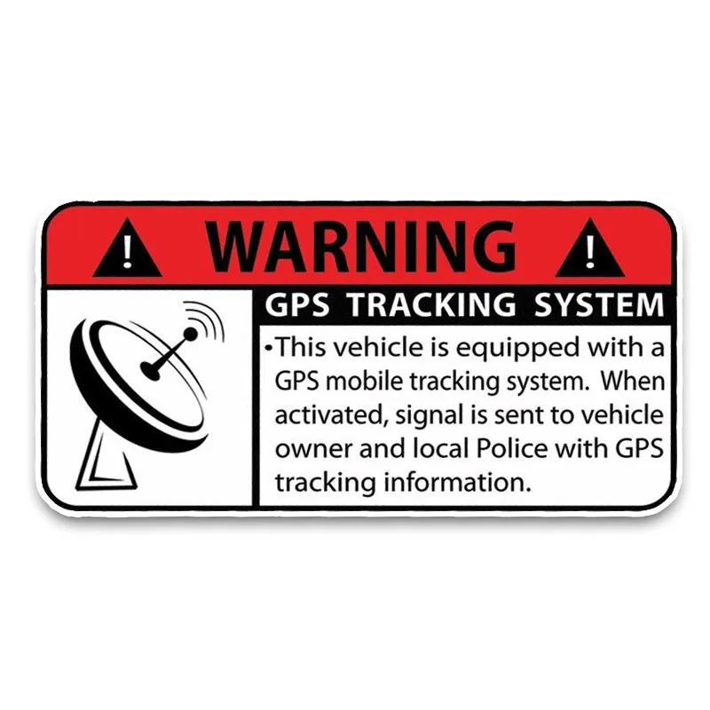 Volkrays Įspėjimo Mados Lipdukas GPS Sekimo Sistema PVC Lipdukas Padengti Įbrėžimams atsparus Vandeniui Reikmenys, Automobilių, Motociklų,12cm*6cm