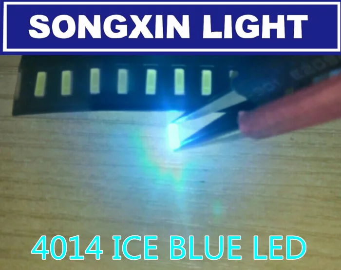 XIASONGXIN ŠVIESOS 100VNT 4014 ICE BLUE LED SMD DANGUS MĖLYNAS 22-24lm 3.0-3.2 V automobilio lempos šviesos granules, RoHs Nemokamas pristatymas
