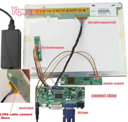 Yqwsyxl Kontrolės Valdyba Stebėti Rinkinys M200O1-L02 M200O1-L03 M200O1-L06 M200O1-L07 HDMI + DVI + VGA LCD LED ekrano