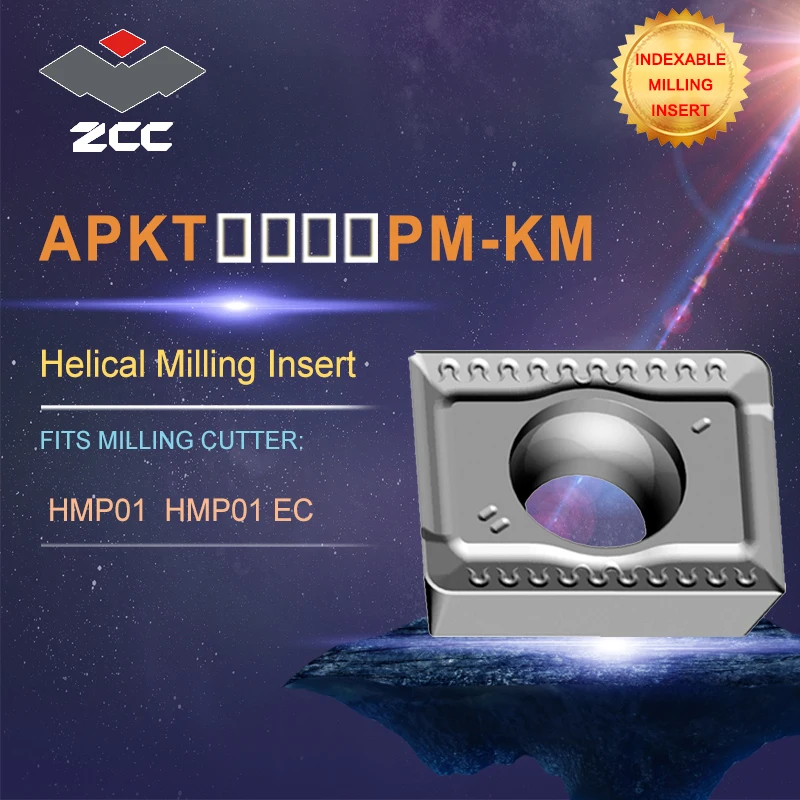 ZCC.CT tekinimo įdėklai APKT -PM -KM spiralinės frezavimo cutter HMP01 HMP01 EB profilio pjovimo frezavimo frezavimo įrankiai