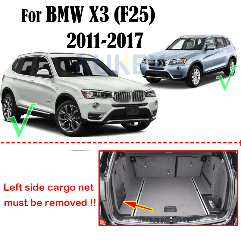 Įkrovos Linijinių Krovinių Galiniai Kamieno Įkrovos Kilimėlis BMW X3 F25 2011 - 2017 Įkrovos Linijinės Kilimų Bagažo Krovinius Dėklas 2012 2013 2016