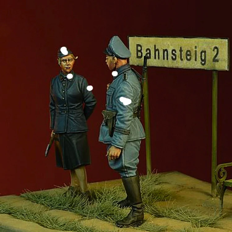 1/35 antrojo pasaulinio KARO Reichsbahn Darbuotojai, 1939-45, Derva Modelis Kareivis GK, Karinė tema, Nesurinkti ir unpainted rinkinys