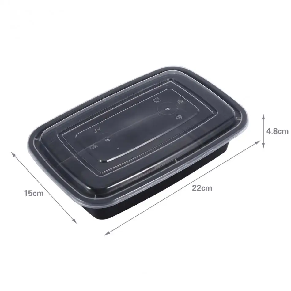 10 Vnt. Plastiko Daugkartinio naudojimo Bento Box Miltų Laikymo Maisto Ruošimo Priešpiečių Dėžutė Daugkartinio naudojimo Microwavable Konteineriai Namų Lunchbox 1000ml