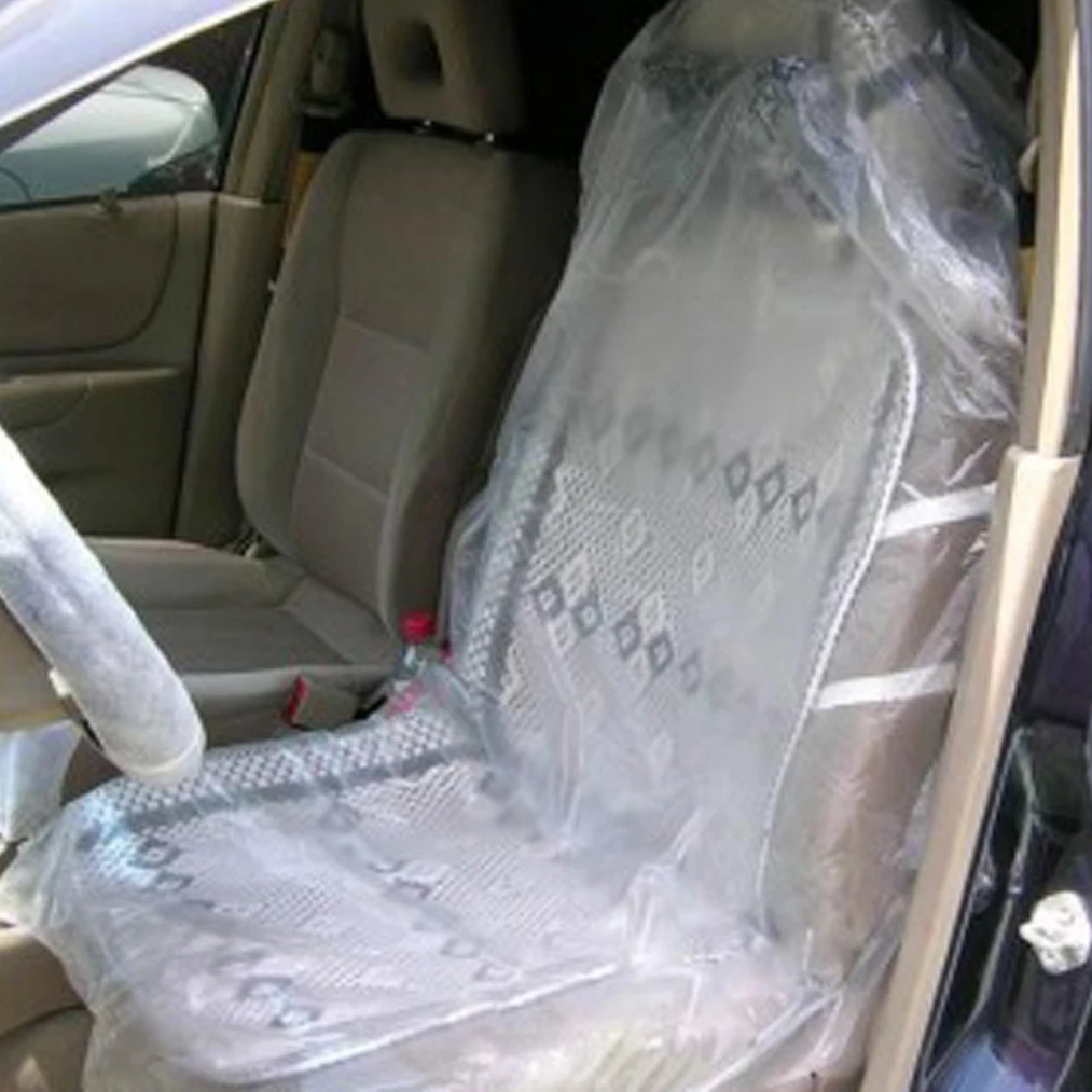 10 vnt. Vienkartiniai automobilių sėdynės apima transporto priemonės apsaugos folijos mechanikas remontuoti skaidrus