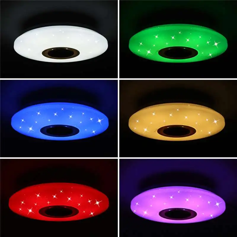 100W Muzikos Lubų Šviesos Lempos, LED RGB 