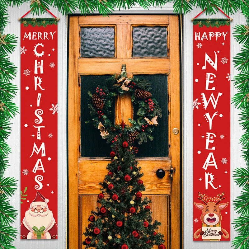 180*30cm Ne Kalėdos Papuošalai Namuose Kabo Sieninis Durų Merry Christmas Banner Naujų Sveiki atvykę Atostogų Apdaila