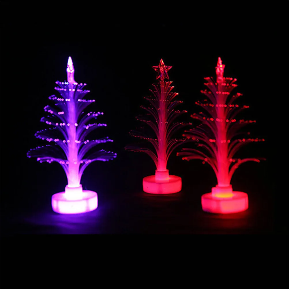 1pcs Naujų Kalėdų Eglutės Lempos Šviesos spalvotu LED Optinio Pluošto naktinė lempa Vaikams Kalėdų Dovana, Kalėdos Apdailos Naktį Šviesos Žaislas