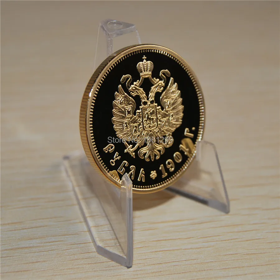 1pcs/set. NEMOKAMAS PRISTATYMAS 1901 Nikolajaus II Rusijos Auksą, sidabrą, suvenyrų Moneta, Nikolajus II 37.5 Rublių Moneta