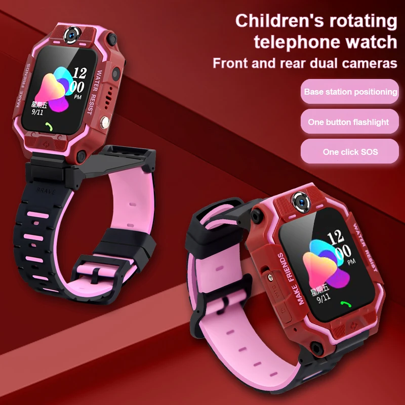 2 Spalvų Vaikai Smart Žiūrėti Dual Camera Smartwatch Dviejų krypčių Calltrajectory Nuotolinio Stebėjimo Smartwatch 