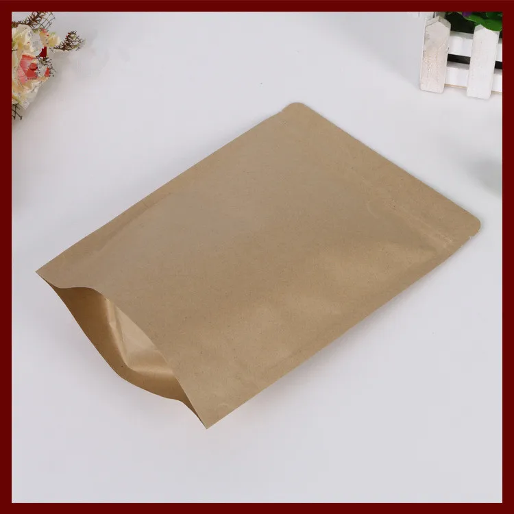 20*30+5 10vnt ruda savarankiškai zip-lock kraftpopieris krepšiai atsistoti dovanų, saldumynų ir saldainių maisto arbatos papuošalai mažmeninės pakuotės popieriaus