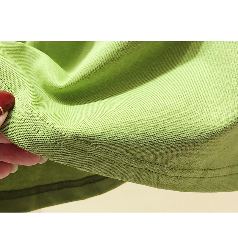 2019 Moterys ilgomis Rankovėmis Viršūnės Peties Marškinėlius Seksualus korėjos Tuščiaviduriai Iš Medvilnės marškinėliai Rudenį, Žiemą, T-marškinėliai Balta Žalia Juoda