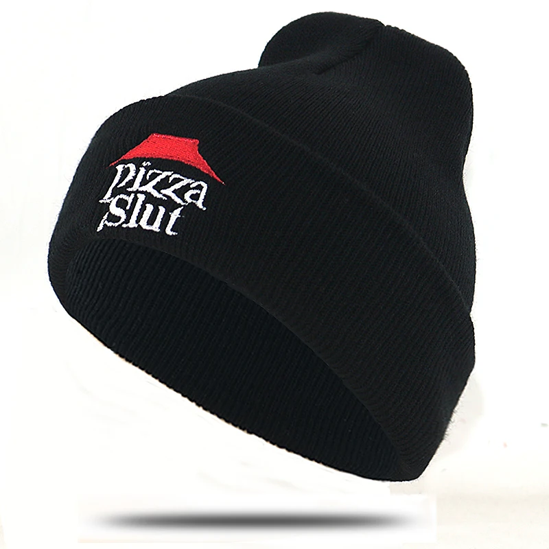 2019 Naujas rudens-žiemos mados beanies Pica Apskretėlė siuvinėjimo megzti beanie skrybėlių medvilnės minkštas hip-hop slidinėjimo kepurė unisex
