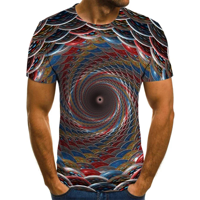 2020 naujas 3D spausdinimo mados vyriški trumparankoviai vasara O-kaklo 3D spausdinimo atsitiktinis marškinėliai top marškinėliai