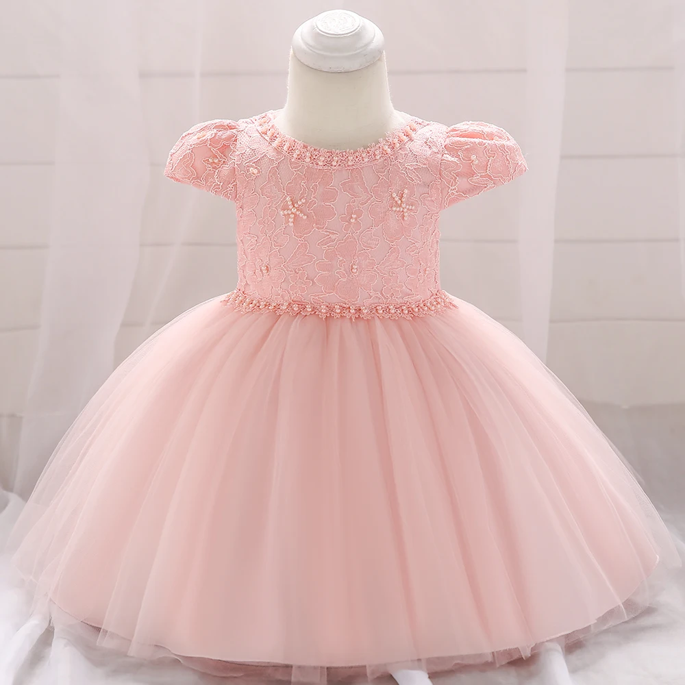 2021 Vasaros Kūdikių Naujagimių Krikšto Suknelė Baby Girl Suknelės, Šaliai, Vestuvių Princesė 1 Metų Gimtadienio Suknelė 1 2 Metai Balta