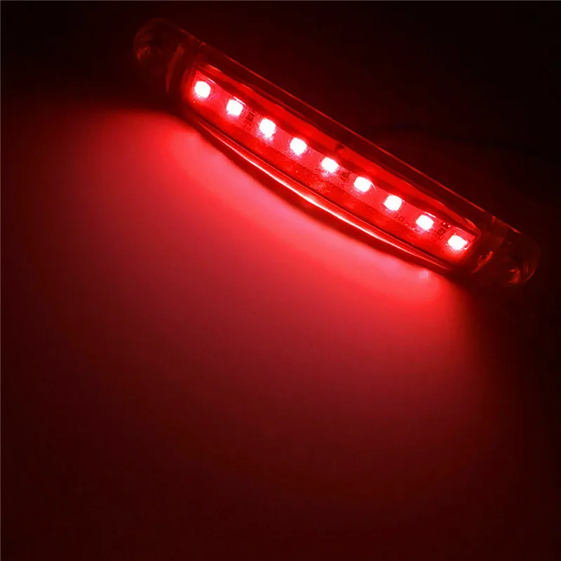 20pcs Raudona Šoninis Gabaritinis Žibintas 9LED Uodegos Šviesos Autobusų Priekabos Sunkvežimių 24V LED Žibintai Vandeniui LED Indikatorius Stovėjimo Šviesos
