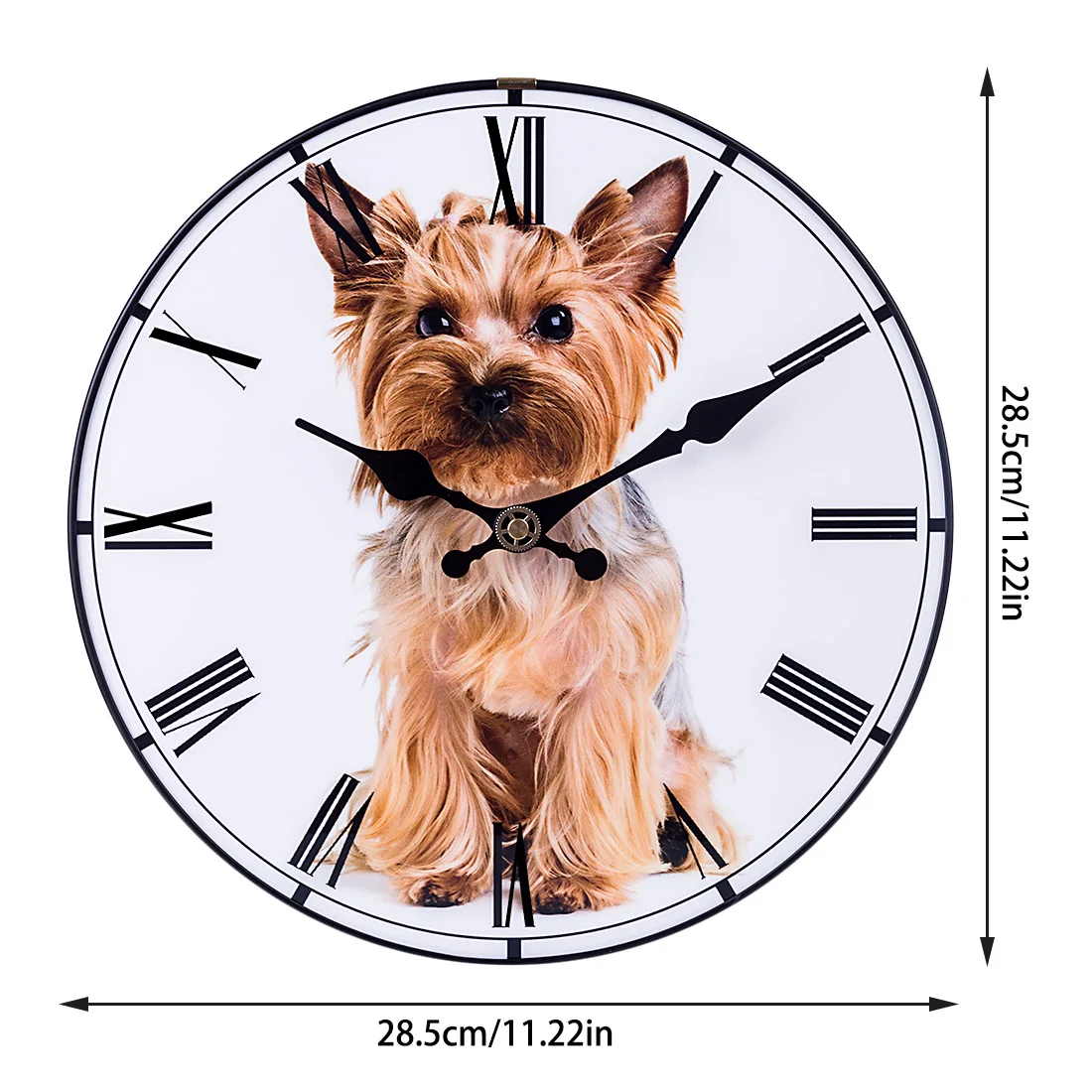 28.5 cm 12 Cm Nordic Stiliaus Sieninis Laikrodis Modernus Dizainas, Laikrodžiai, Namų Dekoro Silent Kabo Laikrodis Biuro Dekoras - šuo Modelis