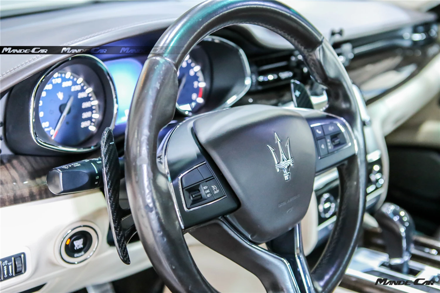 2VNT Anglies Pluošto Automobilio Vairo Shift Irklas Shifter Pratęsimo Maserati Ghibli-2020 stilius