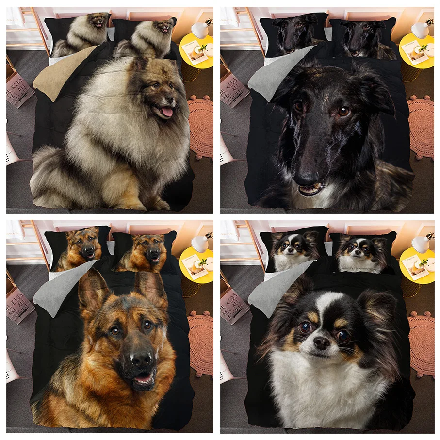 3D Gyvūnų Šunytis Patalynės Komplektas Namų Tekstilės naminių Gyvūnėlių Šuniuką Antklode Padengti Užvalkalas Rinkiniai Lašas Laivybos