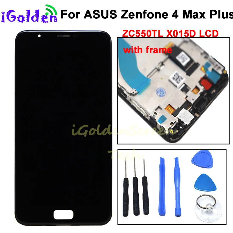 5.5 colių ASUS Zenfone 4 Max Plius ZC550TL X015D LCD Ekranas + Touch Ekranas skaitmeninis keitiklis Jutiklis Dalys Asamblėjos ZC550TL