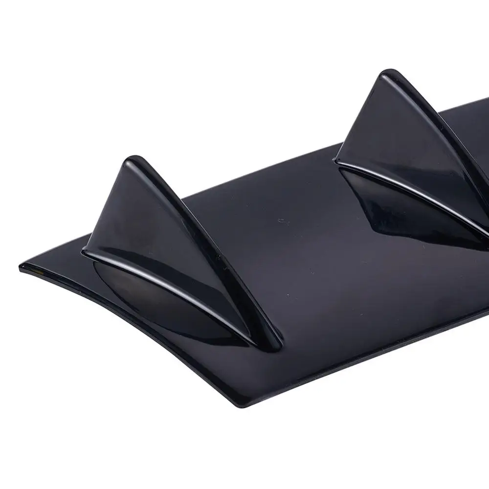 5 Shark Fin Stiliaus Galinis Bamperis 3D Ryklys Lipdukai ABS Plastiko Universalus Gloss Black Galinis Bamperis Lūpų Spoileris, Difuzorius