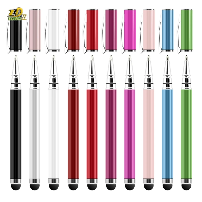 500pcs/daug 2in1 Kamuolys Point Capacitive Ekranas Touch Stylus Pen For IPhone 6 5. 