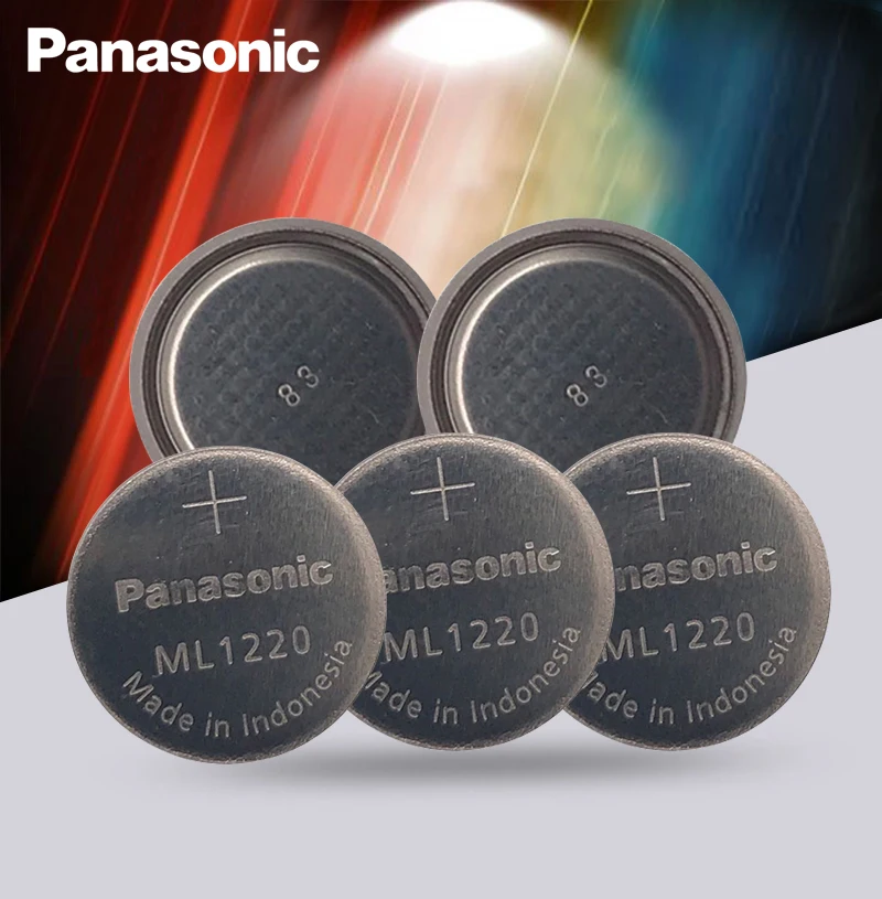 5VNT/Daug Originalių Panasonic ML1220 3V ML 1220 Įkrovimo RTC CMOS BIOS Atgal į Viršų Ląstelių Mygtuką Monetos Baterija Baterijos
