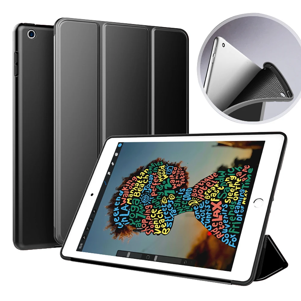 7.9 colių Tablet Case for iPad Mini 5 2019 naujas Funda Silikono Minkštas Trifold Stovi Dangtelis, skirtas 
