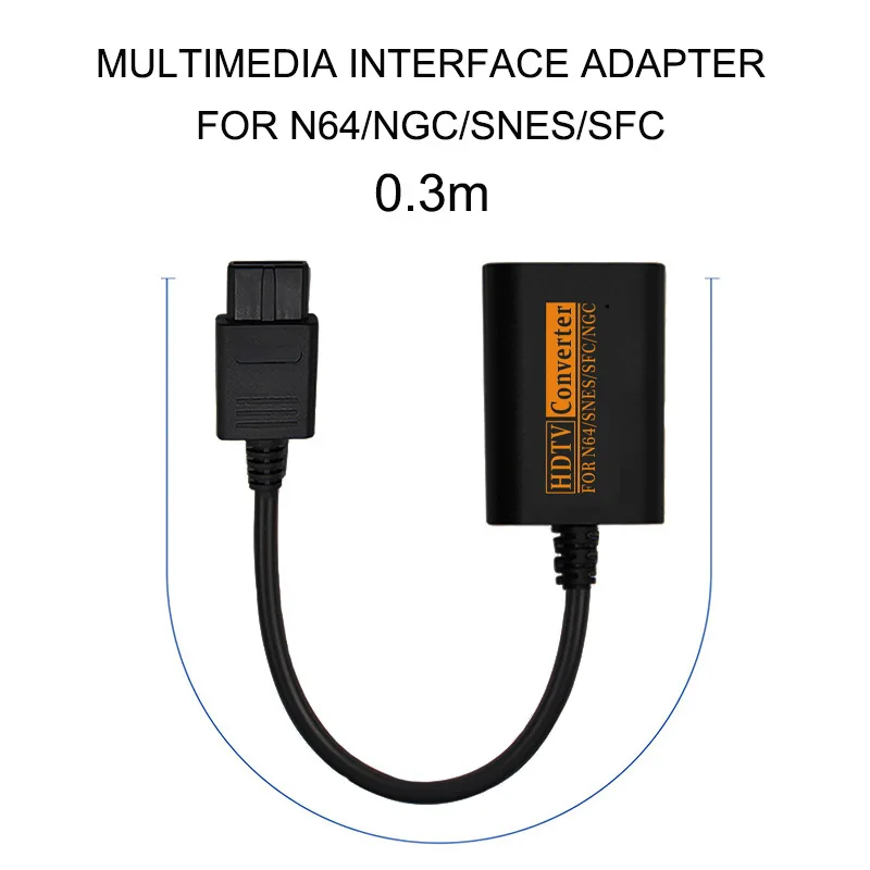 720P HDMI suderinamus Jungiklis Konverteris N64 SNES NGC SFC HDTV Vaizdo Scart Kabelis Patogus Splitter Žaidimų Konsolės