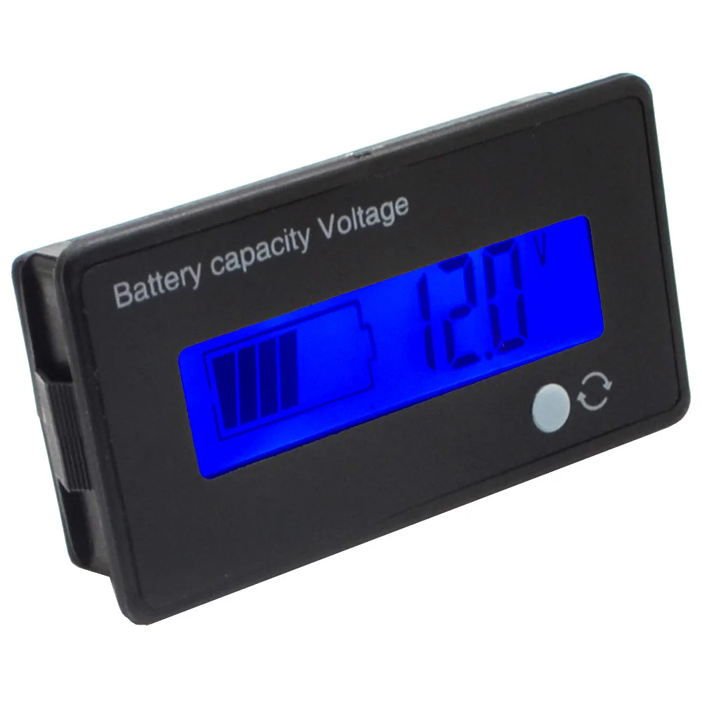 8-70V Mėlyna LCD Švino Rūgšties Ličio Baterijos Talpos Indikatorius Digital Voltmeter Įtampos Testeris Nemokamas Pristatymas 10000869_B