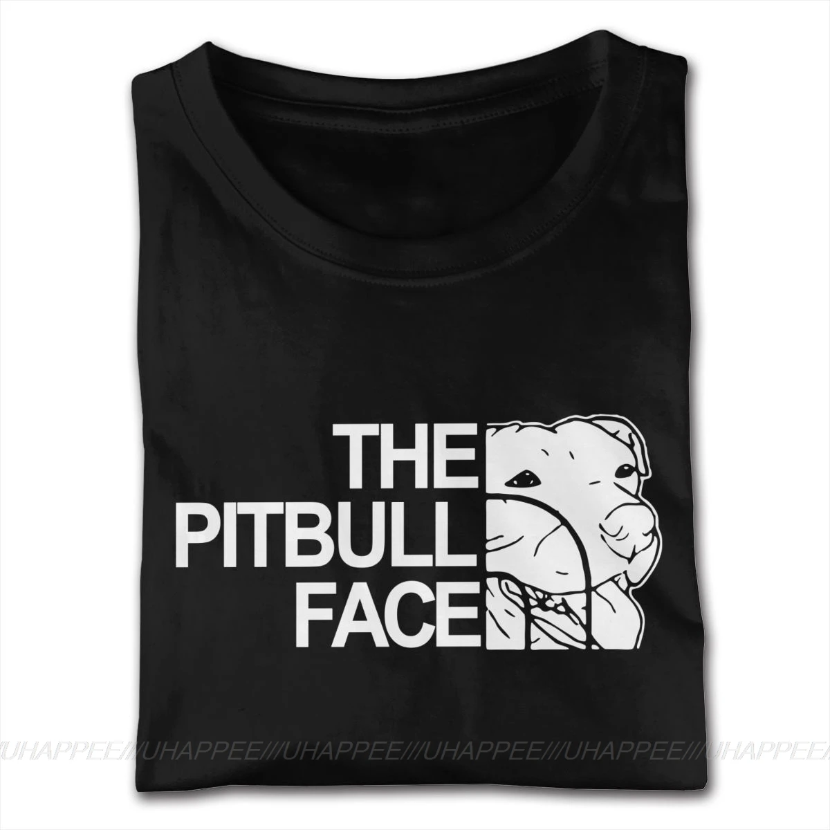 90-ųjų To Pitbull Veido Juokingas Dizaino Prabangūs Pit Bull marškinėlius Užsakymą Trumpas Rankovės Mens Vyras Plus Size Black T-shirt